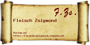 Fleisch Zsigmond névjegykártya